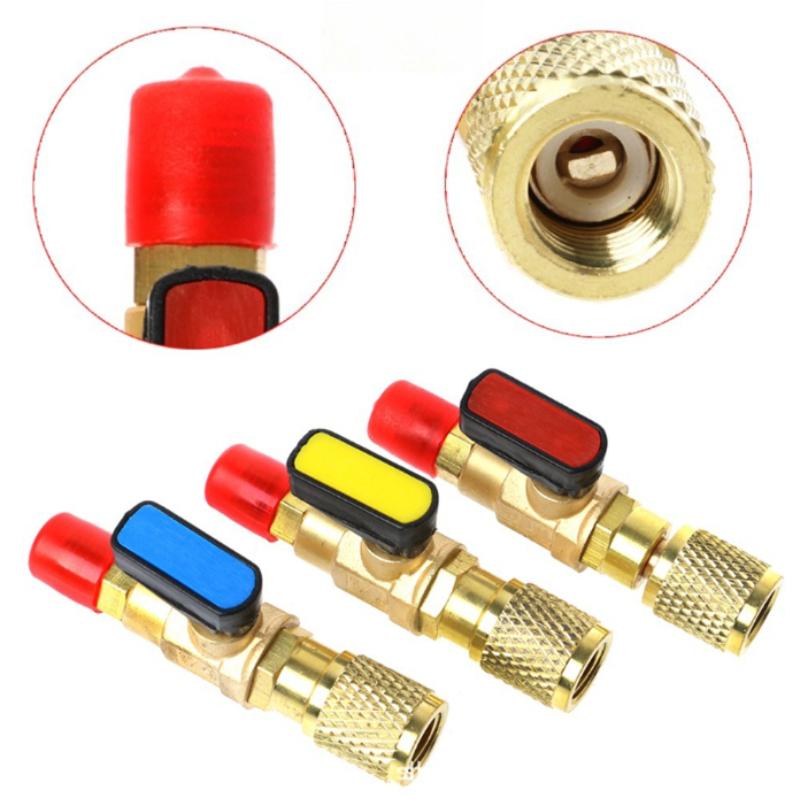 Straight Through Ball Valve SAE 1/4 "external Thread To 1/4" Internal Thread AC Load for Refrigerant R22
