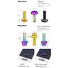 RISK 2pcs Bike Bottle Holder Screw Titanium Alloy MTB Bicycle M5x12 Cage Bolts Fixing Air Pump Bracket Screws For Cycling Repair 6