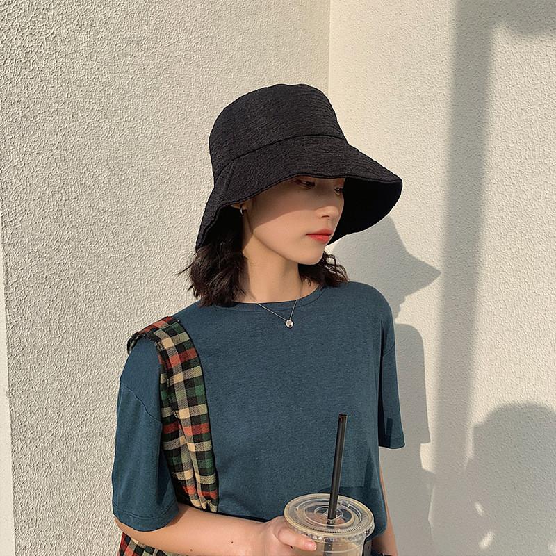 Beige Sun Fashionable Hat For Women Wide Brim Fisherman Hat Lightweight Breathable And