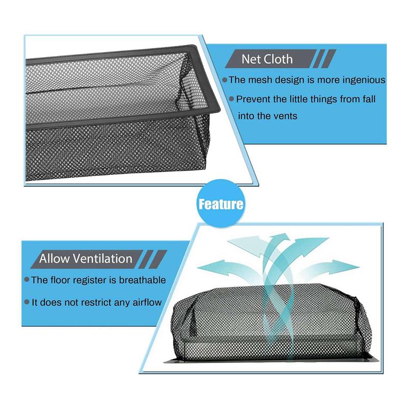 A25F-Floor Register Cover Trap, Floor Air Vent Mesh Cover Screen For Home Air Vent Filters 12-Packs(4X10 Inch 12-Pieces)