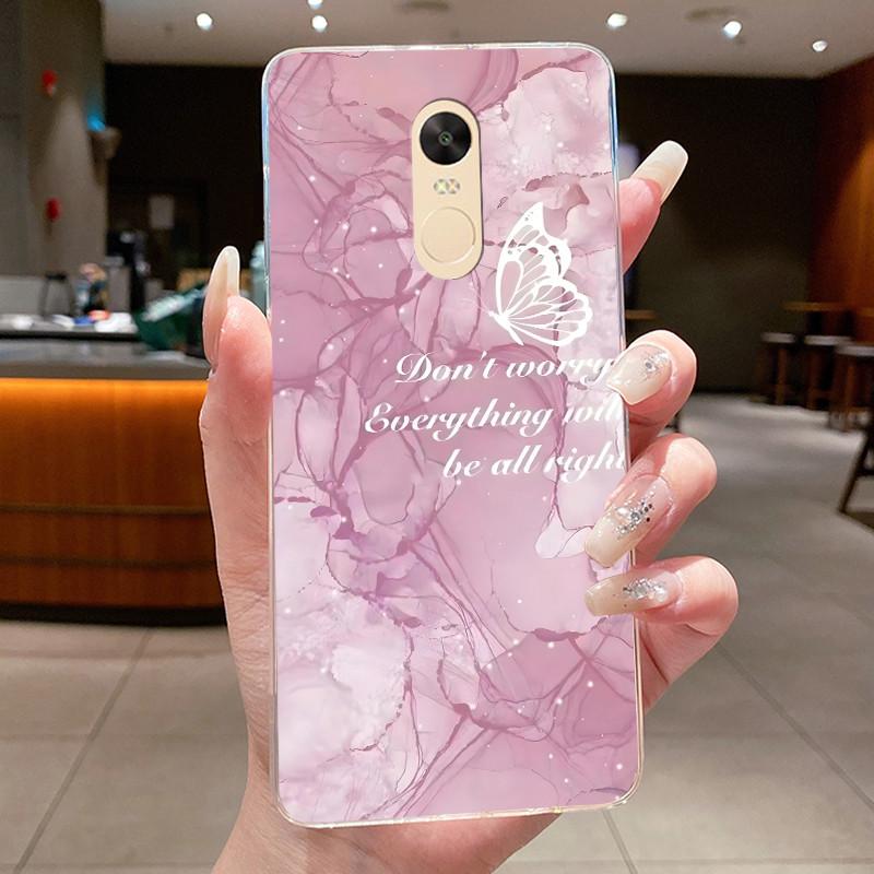 For Xiaomi Redmi Note 4 Case Clear Luxury Butterfly Flower Soft TPU Silicone Phone Cover For Redmi Note 4X Transparent Case