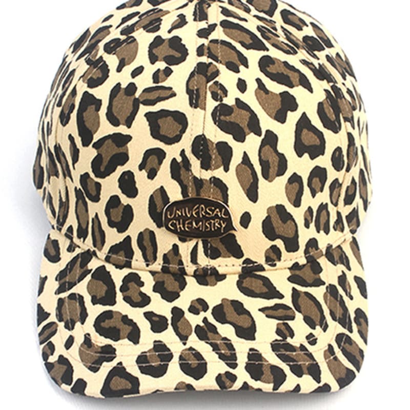 Universal chemistry Leopard Bubble Ivory Ballcap Leopard print ball Cap