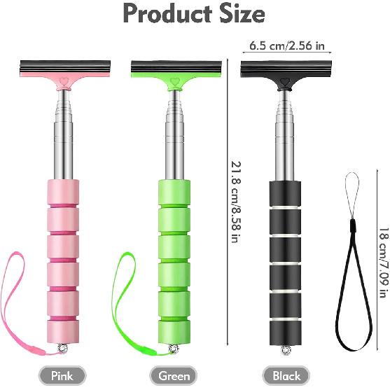 3 Pcs Side Mirror Squeegee, Portable Car Mirror Squeegee, Retractable Side Mirror Squeegee For Car, Car Rearview Mirror Wiper For For Rainy Foggy