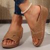 Summer Thick Sole Wedge Sandals for Women Light Non-slip Beach Shoes Woman  43 Peep Toe Platform Slipper Footwear