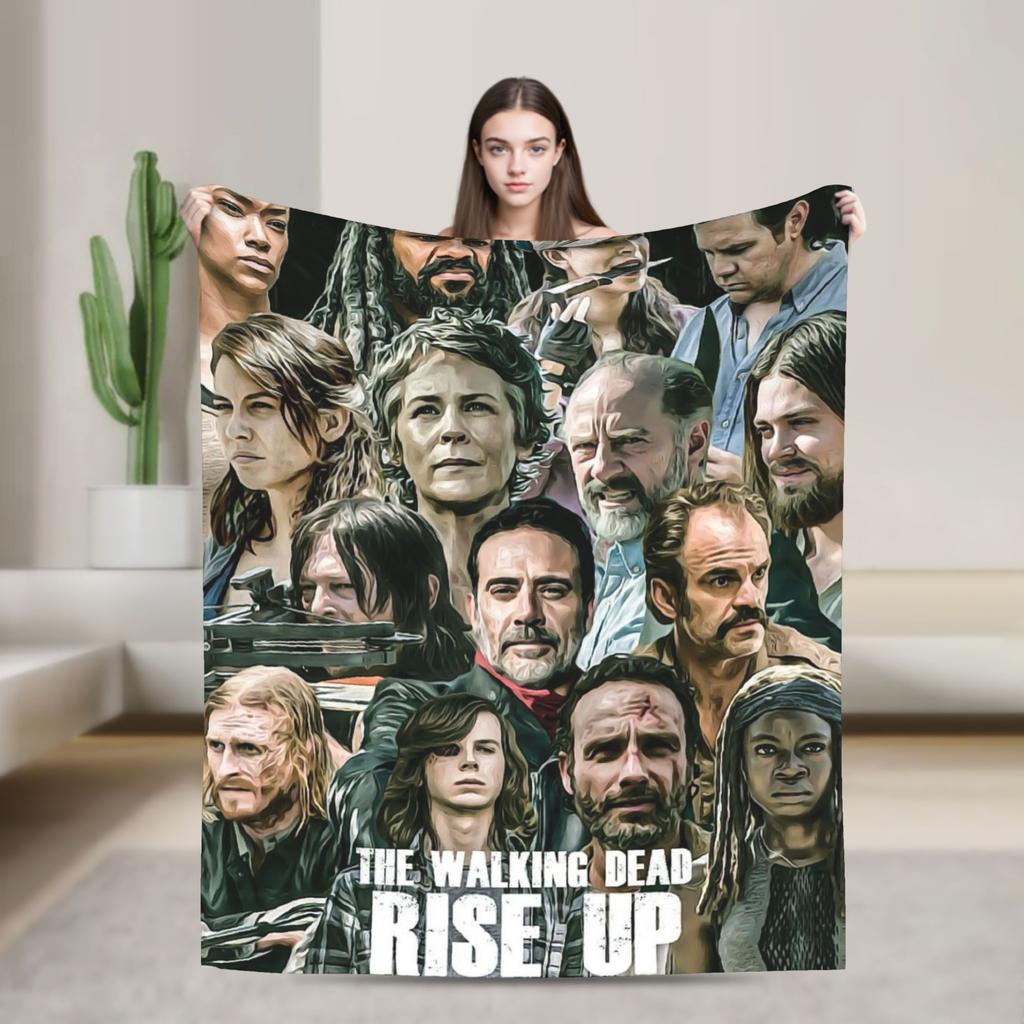 The Walking Dead Blankets Coral Fleece Plush Movie Daryl Dixon Rick Grimes Ultra-Soft Throw Blanket for Home Couch Bed Rug