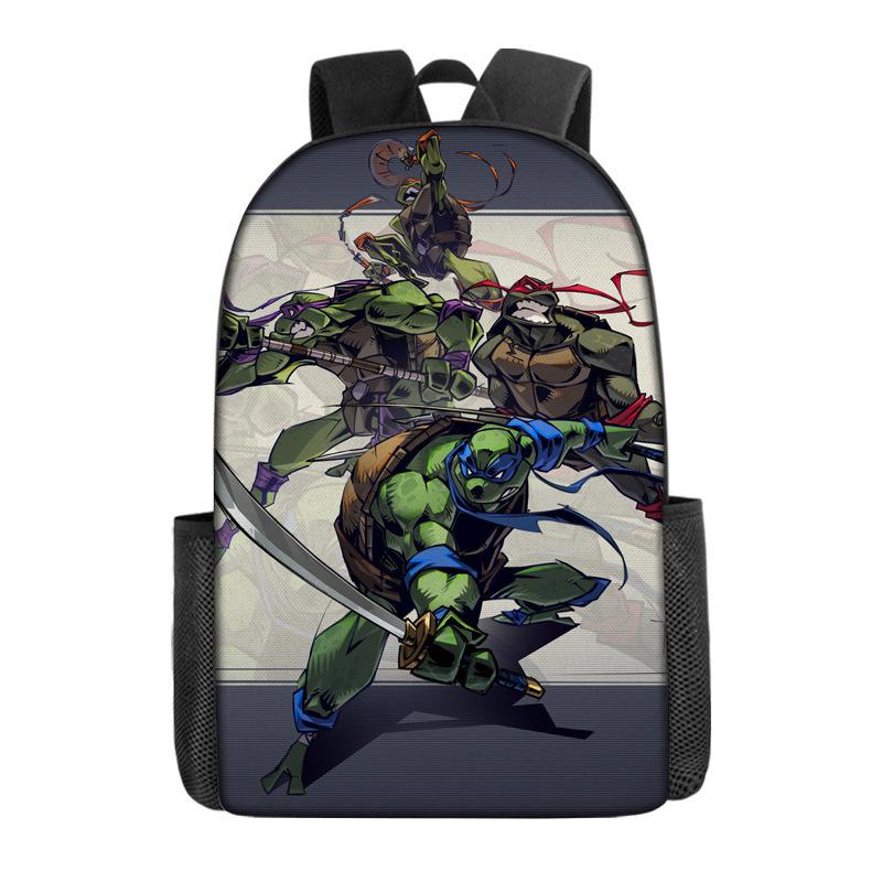 Teenage Mutant Ninja Turtles Children'S School Bag Elementary School Student Cartoon Breathable Backpack Cute Burden Reduction Cool Anime Backpack