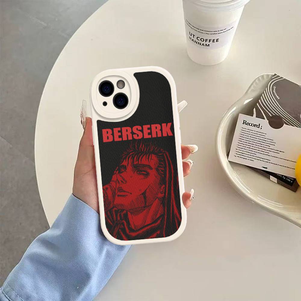 Comic Cool Berserk Leather Phone Case For IPhone 16 15 14 17 Pro Max 11 12 Mini Plus Soft Shell