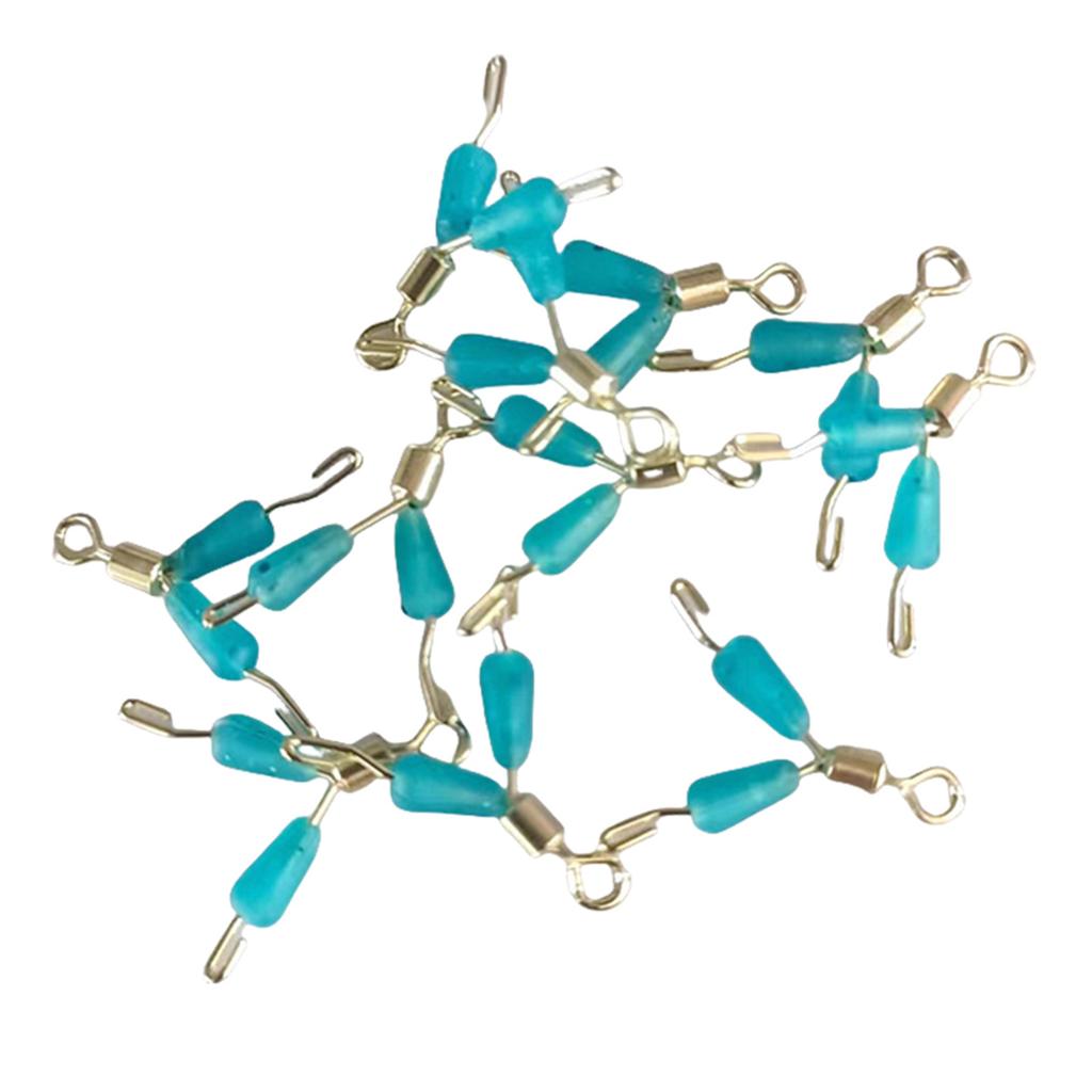 50Pcs Fishing Quick Hook Splitter Fishing Line Stop Portable Silicone Fork Sub Line Clamp Fishing Tackle Connector
