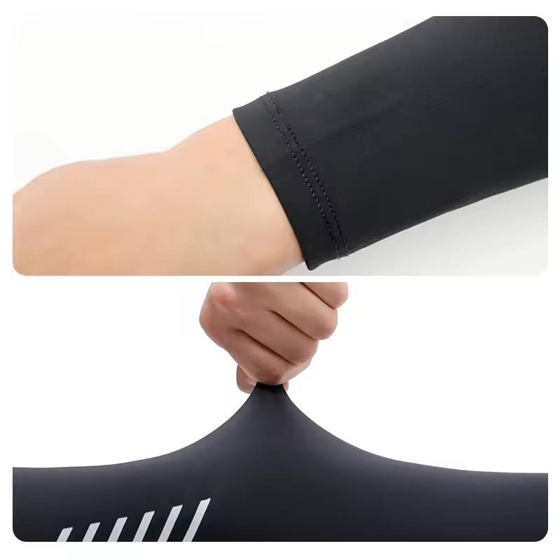 1 pereche țesătură de gheață, protecție UV, respirabilă, alergare, răcire, UPF 50, mâneci pentru brațe, fitness, baschet, cot, sport, ciclism în aer liber