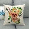 Nordic Halloween Skull Series Digital Printing Short Plush Pillow Covers for Car Sofa Office Cushion Cover Home Goods