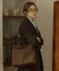 David Jones Bastille 2-Way Bucket Hobo Shoulder Suede Bag Oxford Tan (Cm8447)