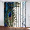 Digital Printing Peacock Animal Series Sunshade Curtains Living Room Bedroom Home Decoration Colored Feather Pattern Curtains