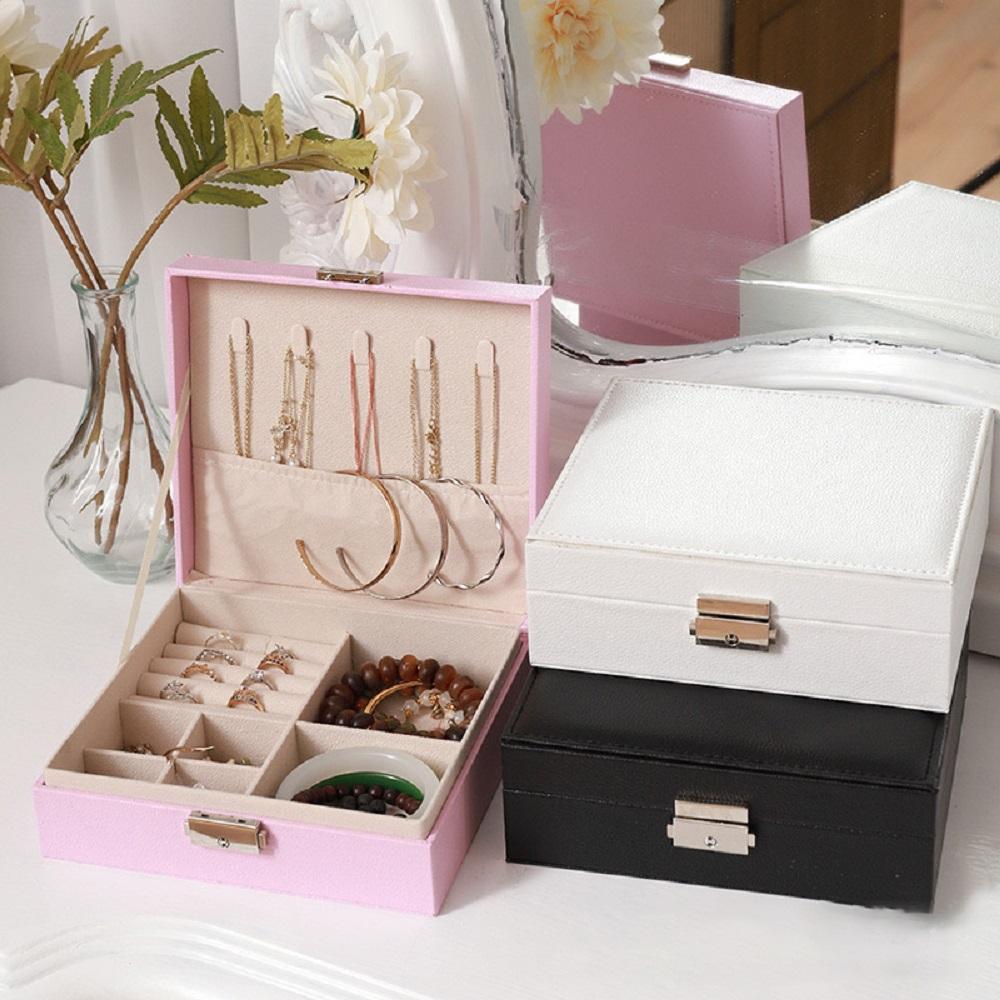 1pc Large Capacity Drawer Style Lockable Jewelry Box ,Large Capacity Jewelry Organizer Box,For Necklaces, Rings, Earrings, Etc.