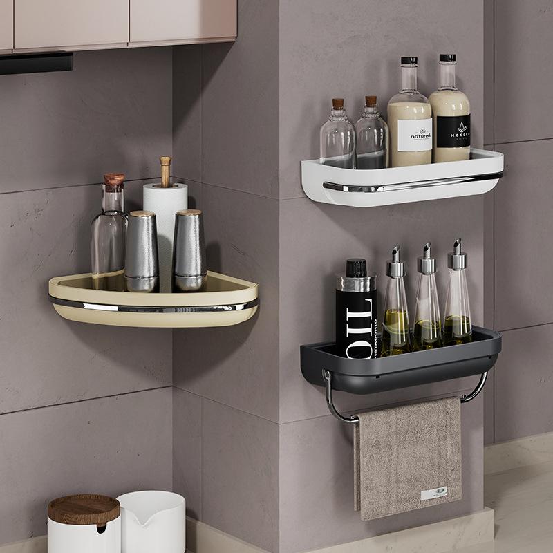 Trójnóg Łazienkowy Montowany na Ścianie Bez Wiercenia Stojak do Przechowywania na Ścianę Stojak do Przechowywania w Narożniku Stojak Ścienny do Narożnika Łazienki