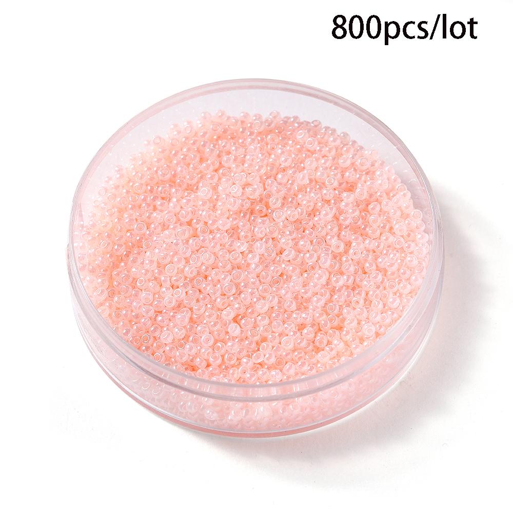500/800Pcs/Lot 2/3mm Candy Color Glass Seed Beads Cute Bulk Small Bead Bracelet Handicraft for DIY Jewelry Making Accessories