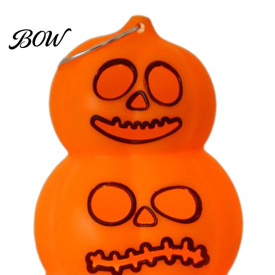 Pumpkin Light with LED Halloween Stacking Light, Light-up Decoration for Horror Party, Glowing Hanging Ornament Metal Ring Outdoor Decor