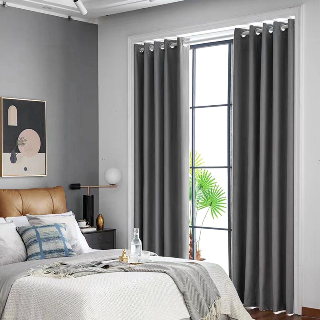 High-Precision Blackout Solid Color Curtain Cloth Window + Finished Fabric