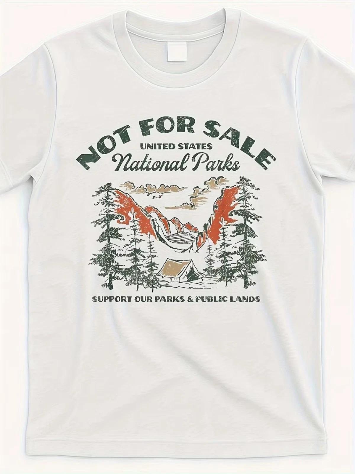 Support National Parks Shirt Public Lands Graphic Tee Outdoor Nature Tshirt S