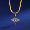 Witch Knot Snake Chain Necklace For Women Witchcraft Stainless Steel Choker Necklaces Vintage Amulet Jewelry Gift