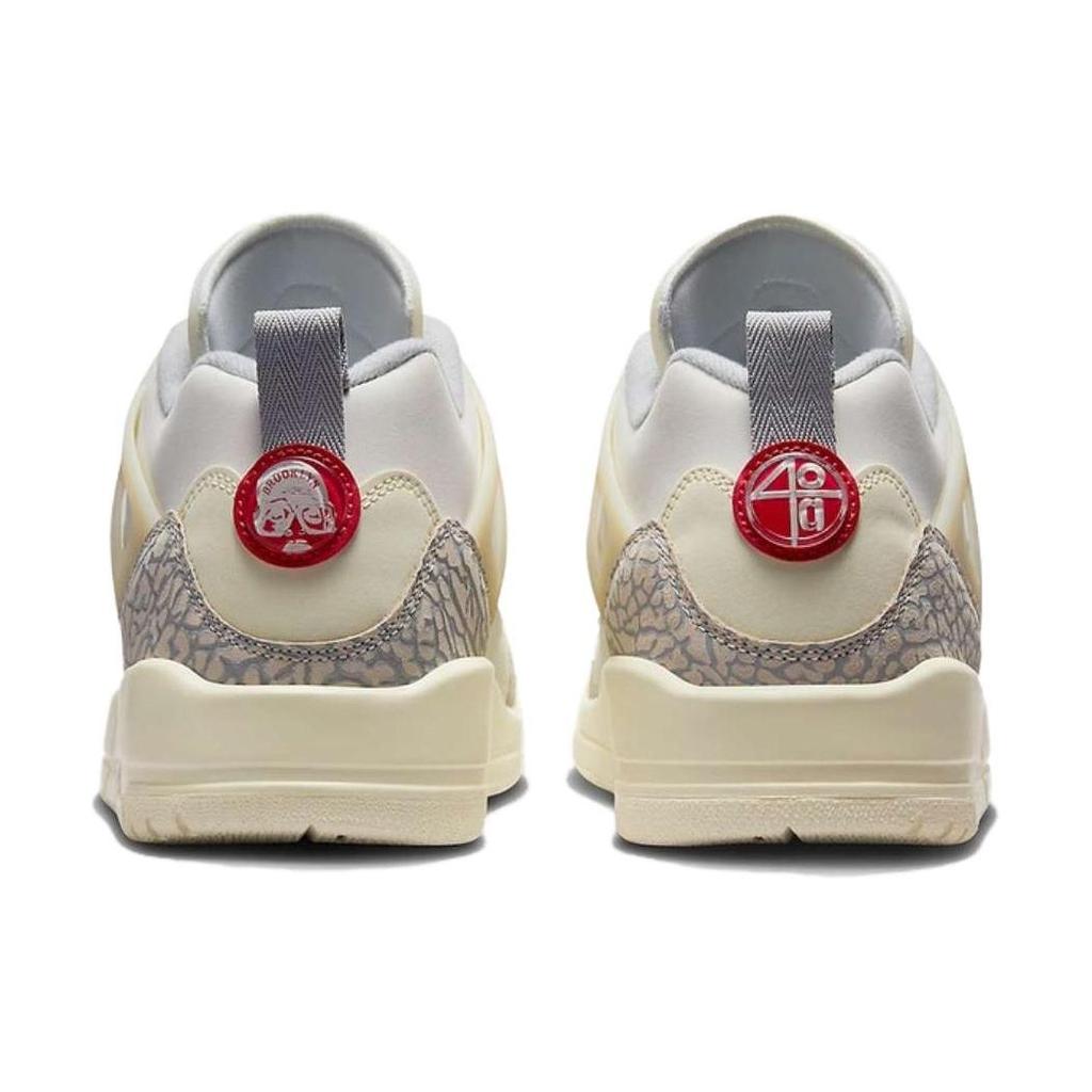 Air Jordan Spizike Low Hindistan Cevizi Sütü Erkek Spor Ayakkabı Krem Yelken Üniversitesi-Kırmızı FQ1759-100