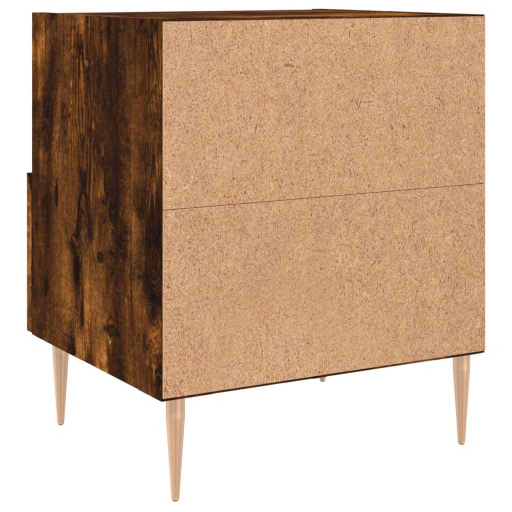 Vidaxl Bedside Table, Smoked Oak, 40X35X47.5 Cm