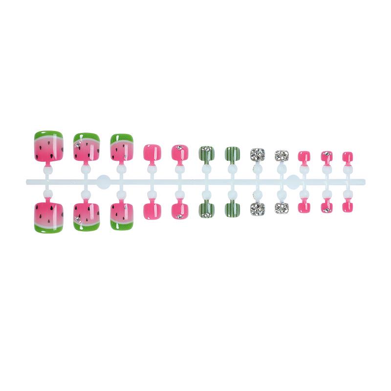 

Летние арбузные носимые патчи для нейл-арта на пальцах ног