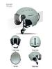 Unisex Ski & Snowboard Helmet with Integrated Goggles
