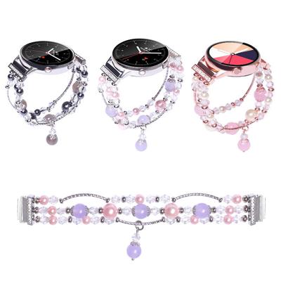 Watch Band Samsung Galaxy İzle 4 Aktif 2 Kayış 44mm 40mm Takı Boncuk 20mm Kadın Bilezik Dişli Spor Huawei GT 2 42mm