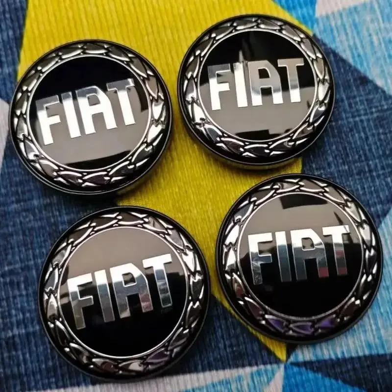 4PCS 60mm Car Wheel Hub Cover Emblem Sticker Accessory For  Abarth 500 Tipo FR Panda Argo Freemont Viaggio Bravo Punto Doblo