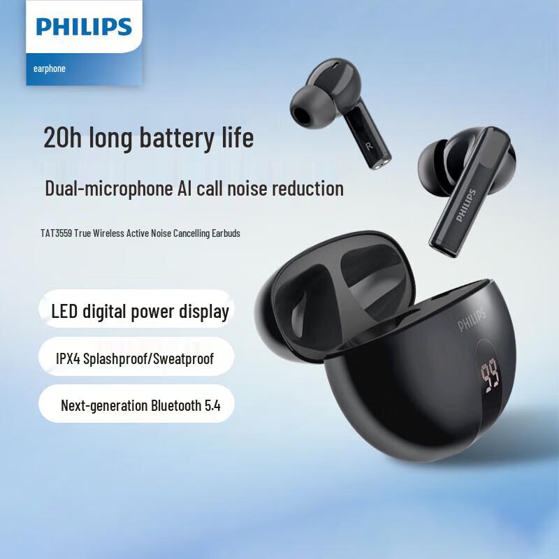 Philips TAT3559 True Wireless Bluetooth Earbuds