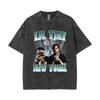 2026 Gewaschenes Vintage Rapper Lil Tjay Lil Tjay Keine Lust T-Shirt Herren Schwarz Baumwolle T-Shirts Herren Damen Vintage Oberteil Kurzarm Freizeitkleidung