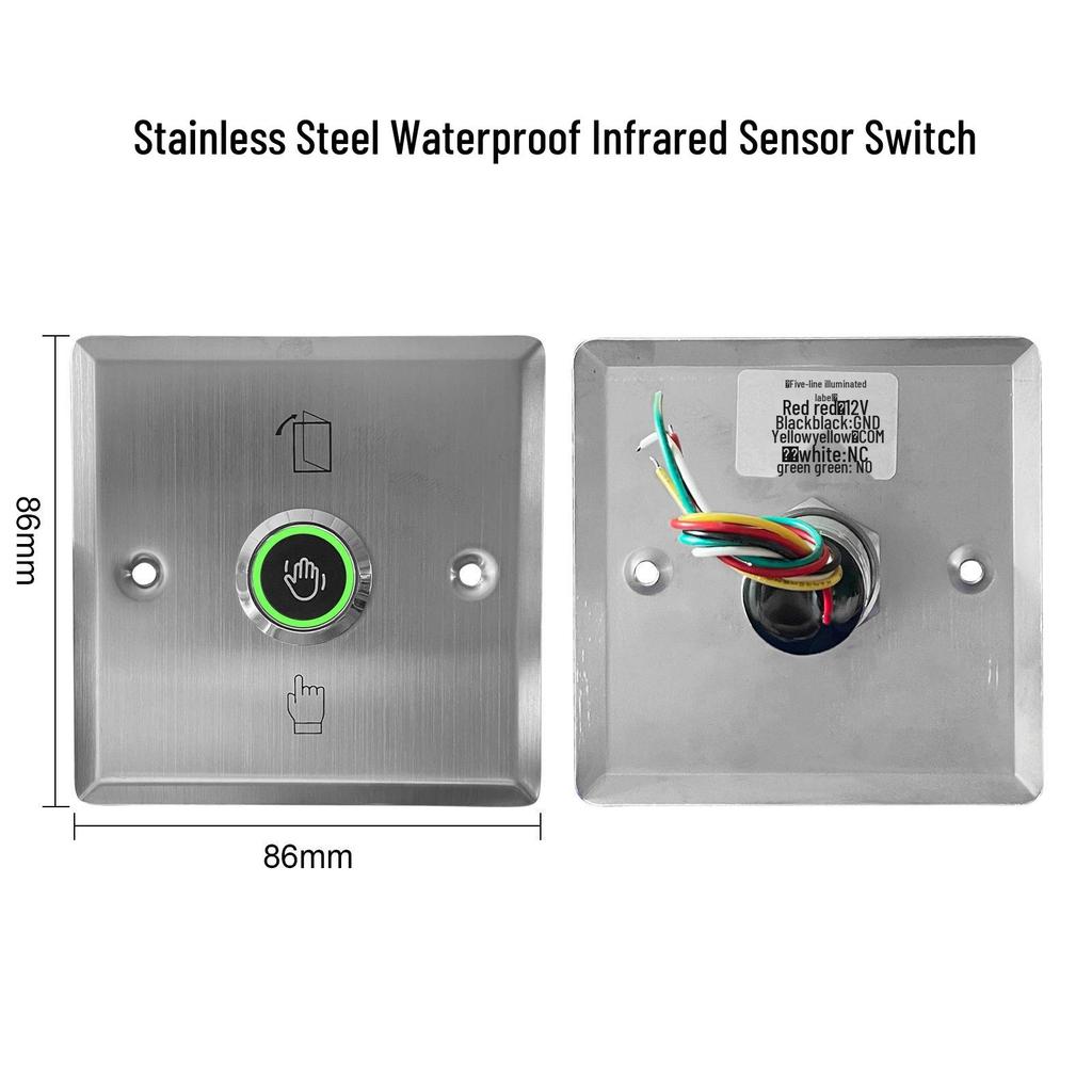 86 Type Auto-Reset Touch Exit Button for Access Control & Doorbell