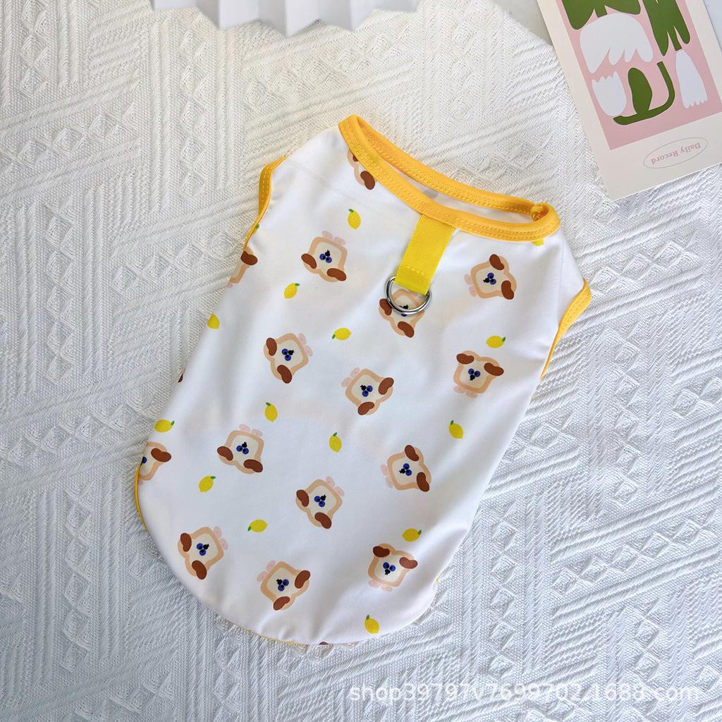 Spring and Summer New Ins Wind Light Pet Dog Dog Cat Clothes Vest Small Medium and Large Dog Pet Clothing