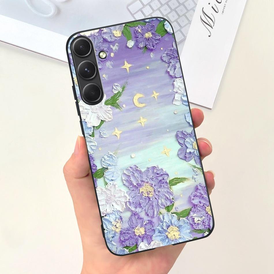 For Samsung Galaxy A55 Phone Case Samsung A55 5G SM-A556B Fashion Moon Pattern Soft Silicon Back Cover
