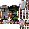 Herren T-Shirts mit 3D-Vortex-Psychedelic-Print, weich, atmungsaktiv, Kurzarm