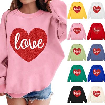 Girl's Sweatshirt, Long Sleeve, Neck Pullover, Cute Loose Neck Sweatshirt