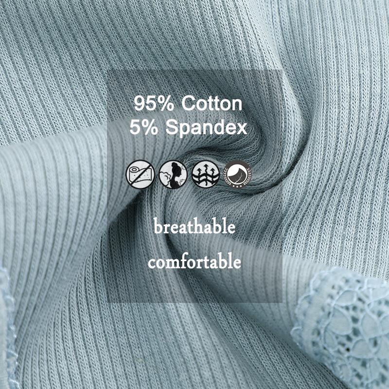 FINETOO 3PCS/Set Cotton Briefs Women Mid Waist Panties Sexy Underwear Ladies Lingere Straps Bow Panties Underware Comfortable Womens