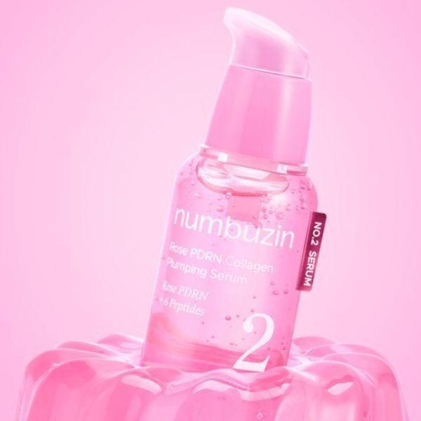 NUMBUZIN No.2 Rose PDRN Collagen Plumping Serum 30ml/ Brightening, Moisturizing, Korean Cosmetics, Kbeauty