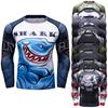 Camiseta de Compressão MMA Manga Longa Boxe No Gi Bjj Mma Surf Jiu Jitsu Rash Guard Rashguard Camisetas Para Homens Academia Roupas de Boxe