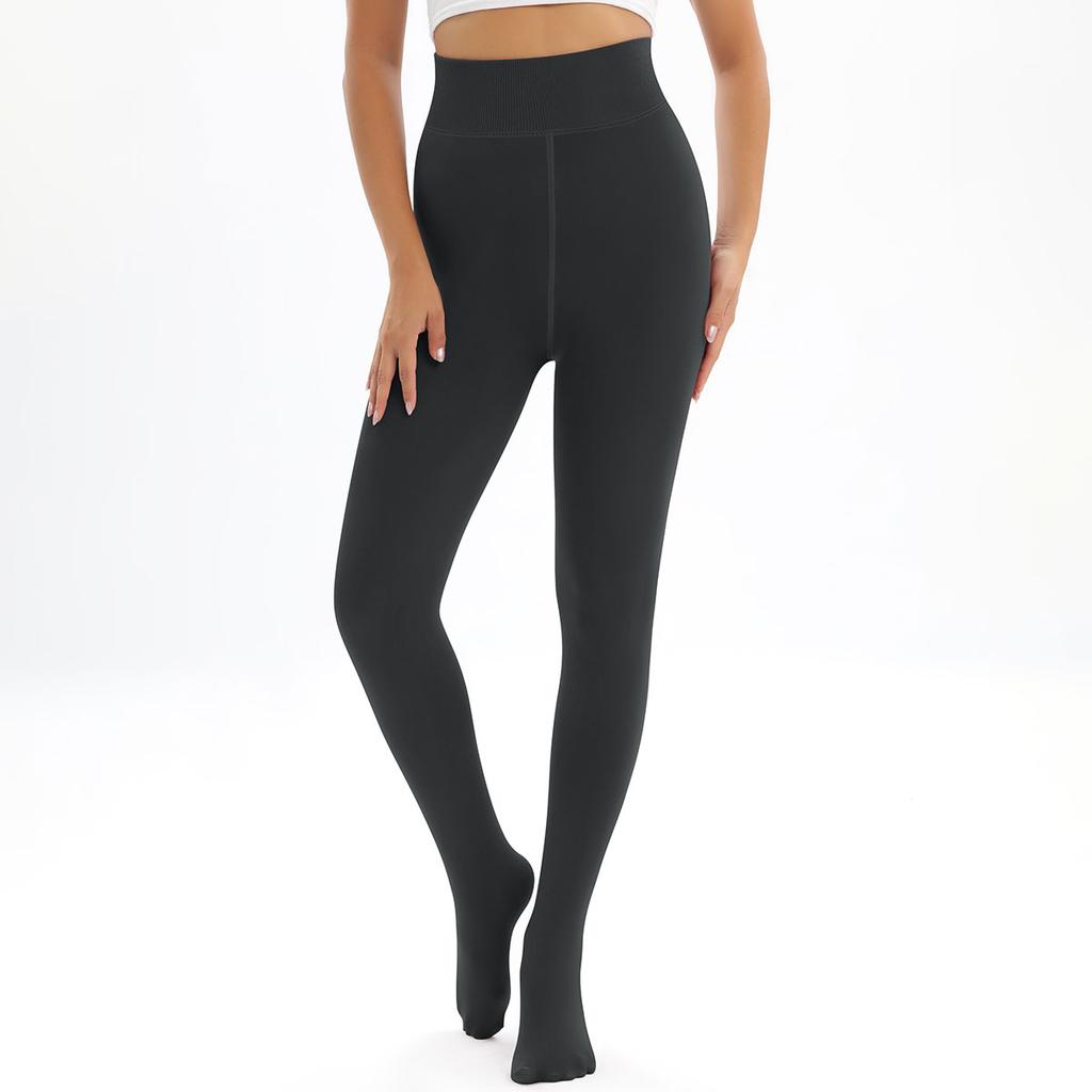 Nessaj Winter Women Leggings High Elasticity Plus Size Tights Plus Velvet Leggings With Socks 320g