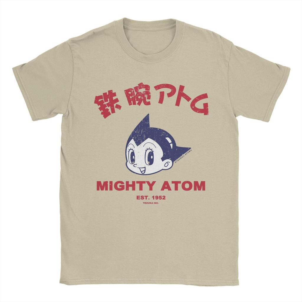 Mens Mighty Atom Astro Boy Est 1952 Vintage Style T Shirts Pure Cotton Tops Novelty Short Sleeve O Neck Tees 4XL 5XL TShirts