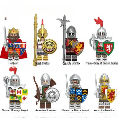 The Lionheart Greek Hoplite Asperity Infantry Knight Ascension Bowman Frontline Model Blocks MOC Bricks Set Gifts Toys G0180