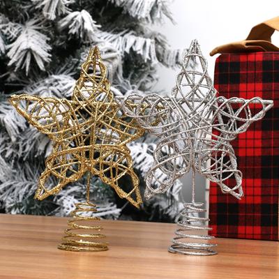 New Pentagram Christmas Tree Top Star Crafts Party Decoration Christmas Tree Decorations New Year Family Christmas Decorations