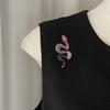 Exquisite Zodiac Snake Brooch: Full Water Drill Fashion Pin
