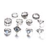 Vintage Carved Starry Sky 11-piece Combination Ring Set
