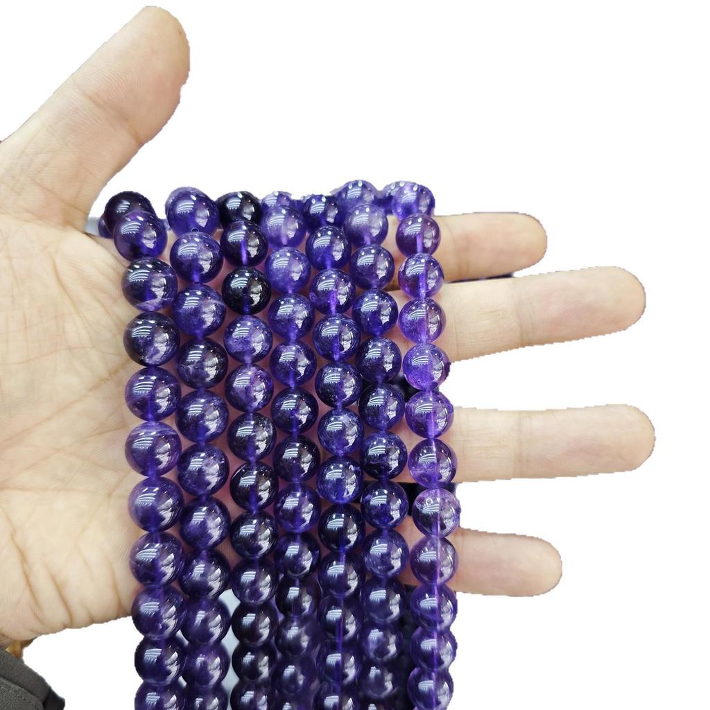 Natural Amethyst Round Loose Beads for DIY Jewelry and Bracelets