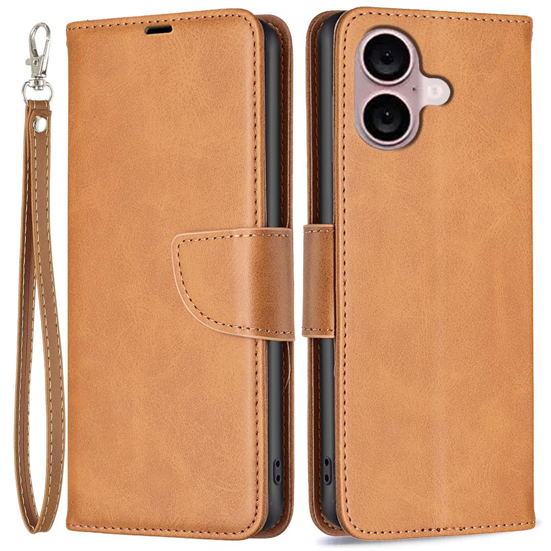 

For iPhone 16 Case Shockproof Leather Stand Wallet Mobile Phone Cover