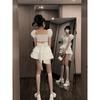 White Sexy Backless Mini Dress Women Korean Fashion Casual Elegant Party Dress Female Ruffle Kawaii Lolita Party Y2k Dress