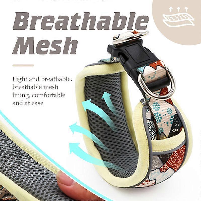 Adjustable Dog Collar And Leash Set Reflective Pet Collar With Strong Safety Buckle Soft Durable For Small Medium Large Dogs