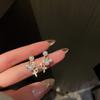 Korean Small Cute Star Rhinestone Pearl Stud Earrings for Women 2021 New Fashion Creative Jewelry